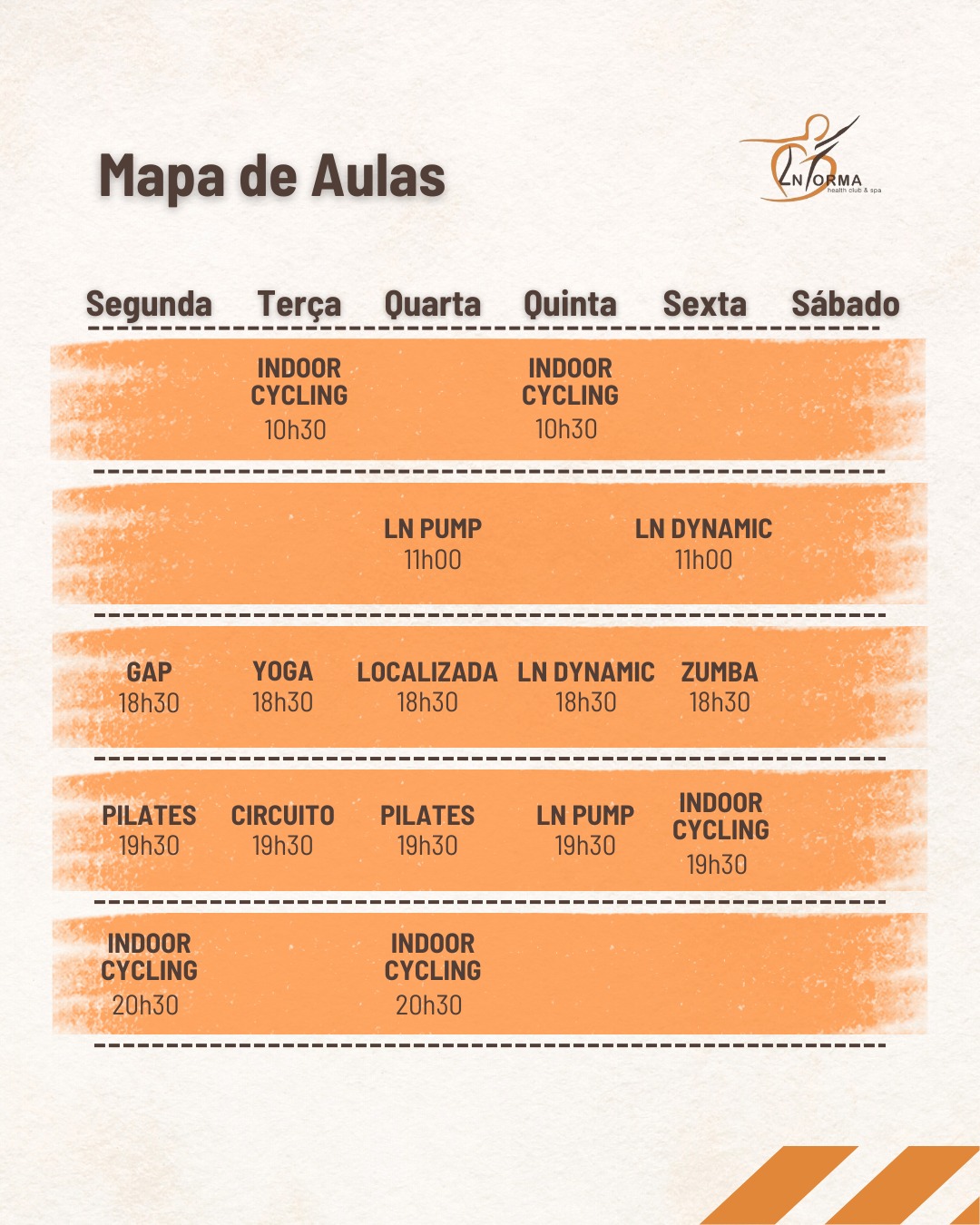 novo horário ln forma